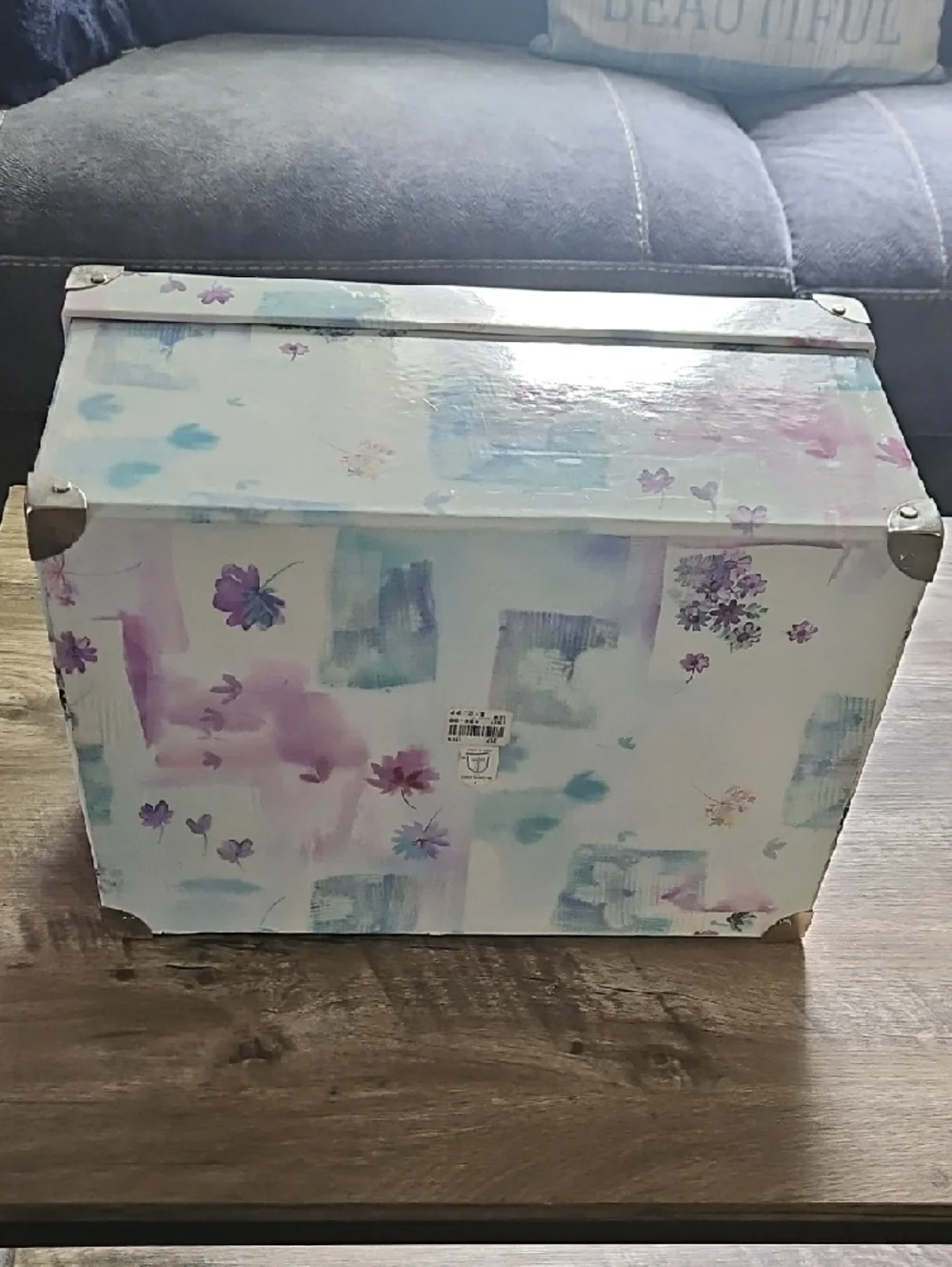 Floral Decorative Storage Box - Pastel Multicolor